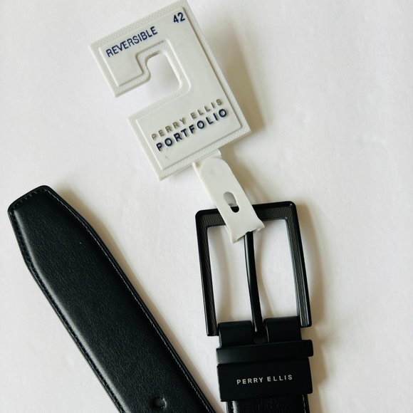 PERRY ELLIS Men's Portfolio NWT Size 42 Reversible Belt - Picture 1 of 4